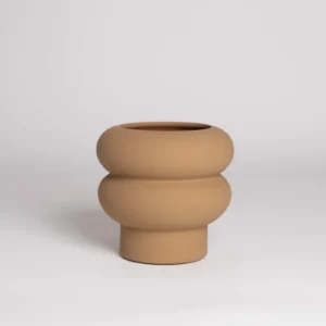 Käsitöö vaas "Ripple" helepruun 15cm