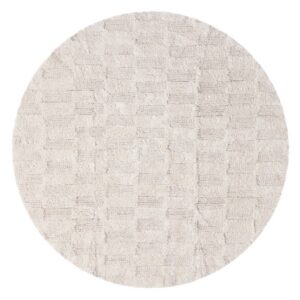 Ümmargune vannitoa vaip Bevin - loodusvalge