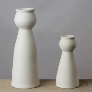 Käsitöö vaas "Straight line vase 1" valge