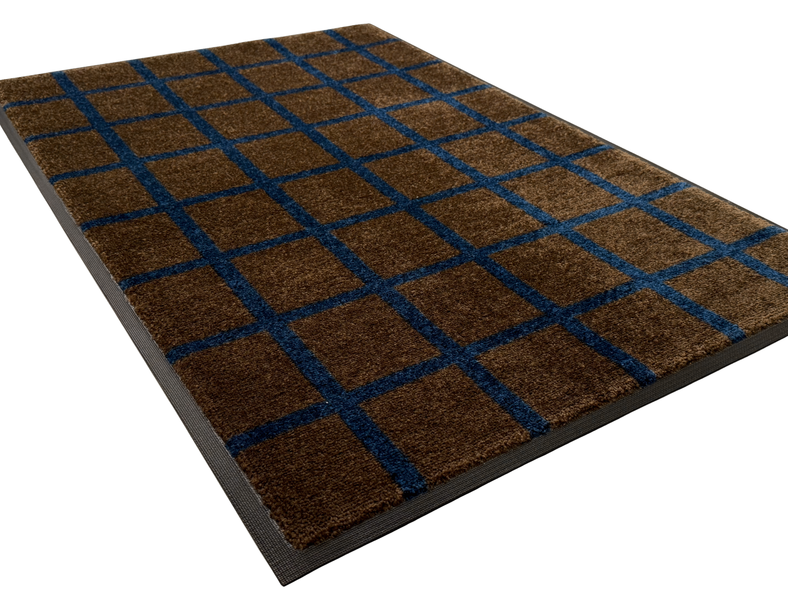 Ruuduline disain esikuvaip Grid by MATÍ - sinine/pruun