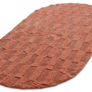 Ovaalne vannitoavaip Bevin - terrakota